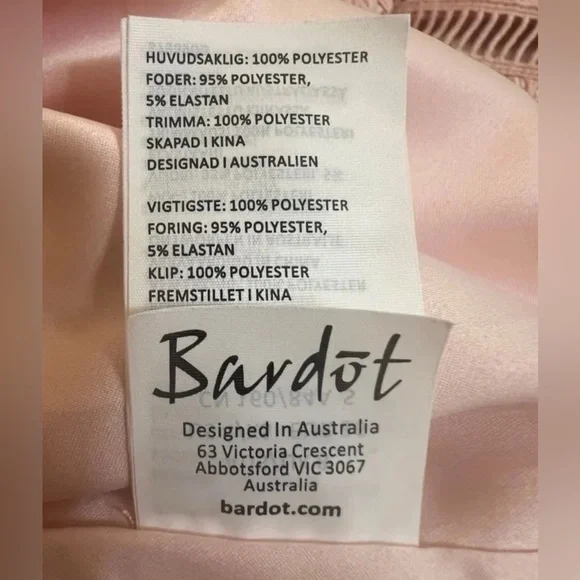 NWT BARDOT BOTANICA LACE DRESS IN SOFT LIGHT PINK - Picture 8 of 9